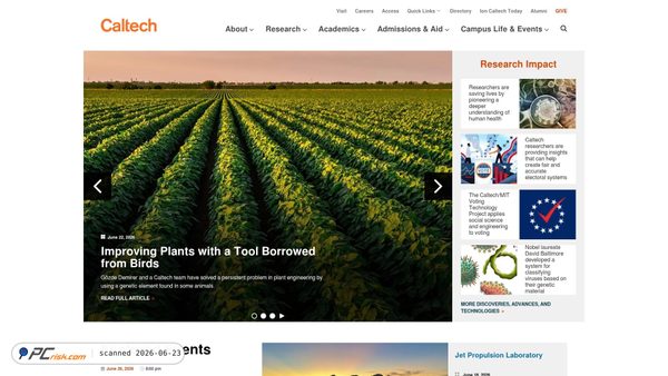 caltech.edu screenshot