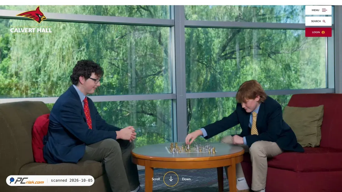 Screenshot of calverthall.com