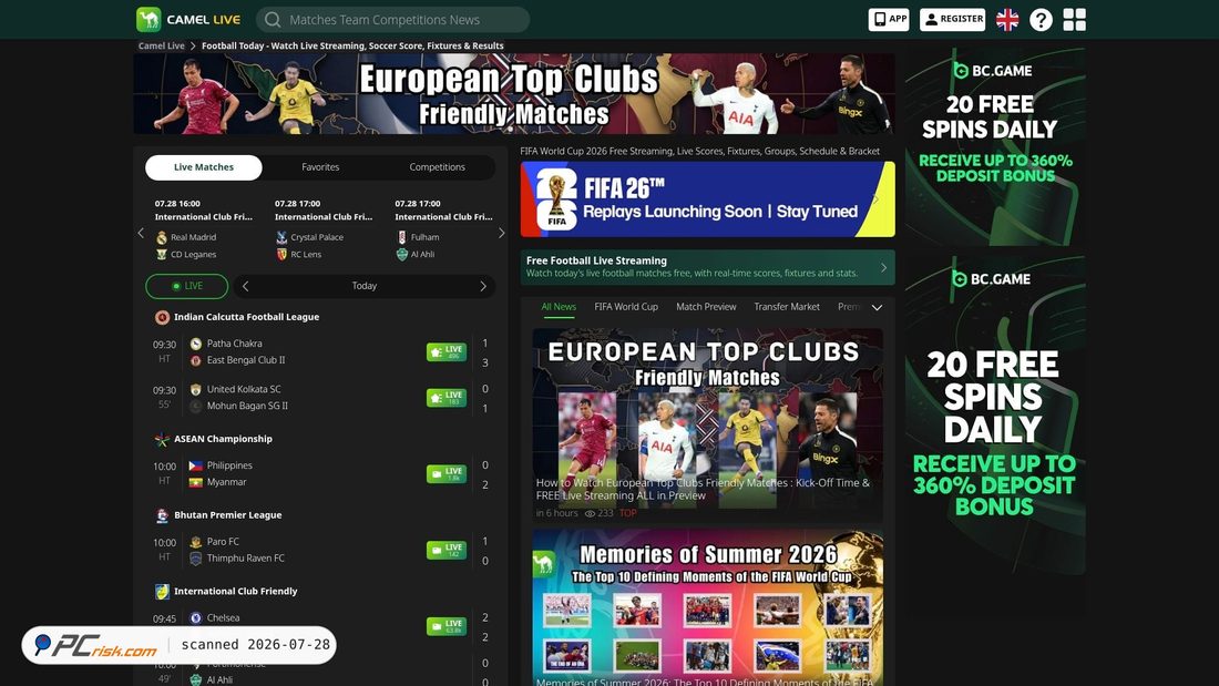 Screenshot of camel1.tv