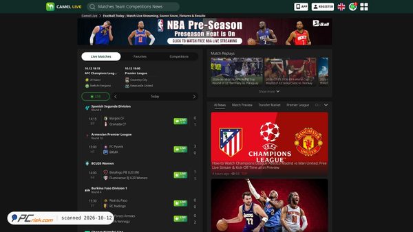 Screenshot van camel1.tv