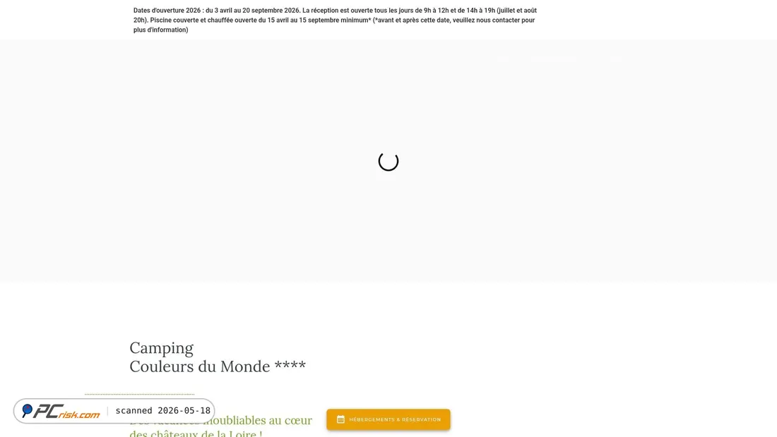 Screenshot of camping-couleurs-du-monde.com