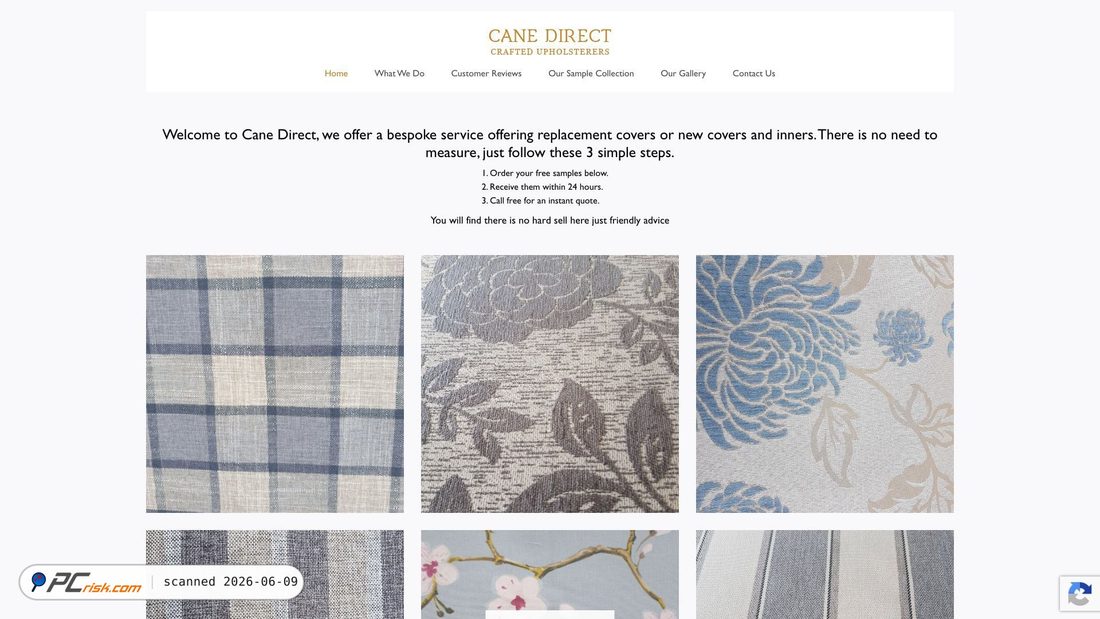 Screenshot of canedirectfurniture.co.uk