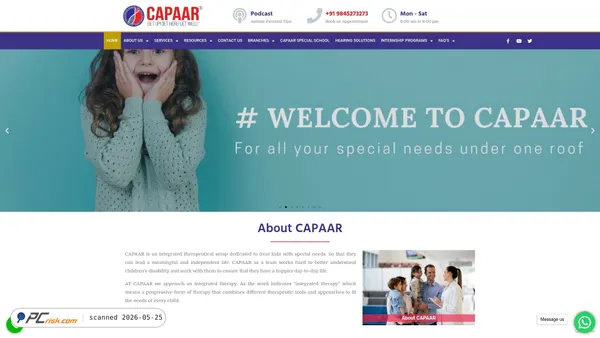 capaar4autism.com screenshot
