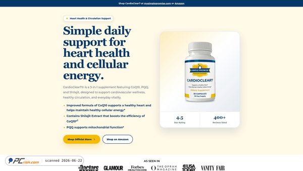cardioclear7.com screenshot