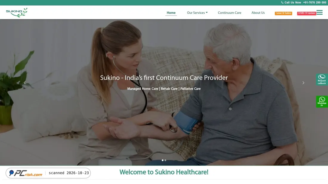 Screenshot di care.sukino.com