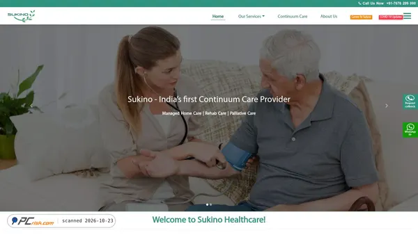 care.sukino.com screenshot