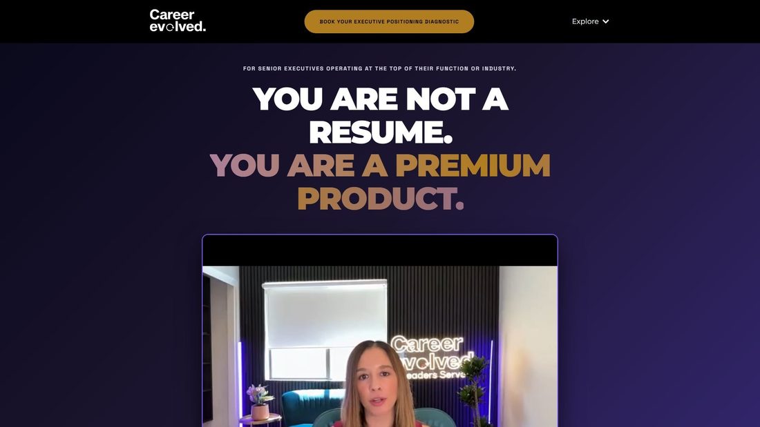 Captura de ecrã de careerevolved.com