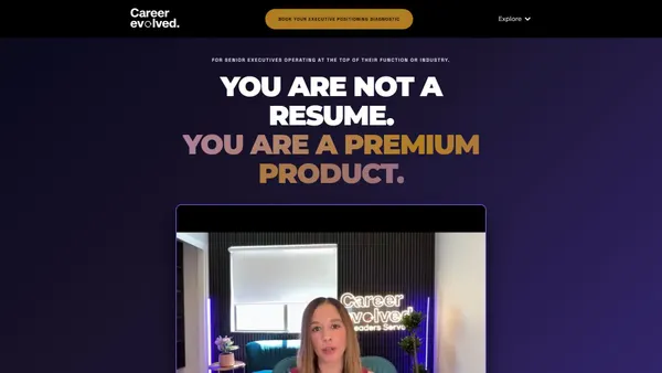 Captura de ecrã de careerevolved.com