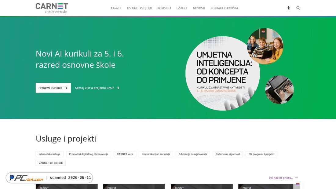 Screenshot of carnet.hr