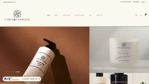 carolandcharlene.co.za screenshot