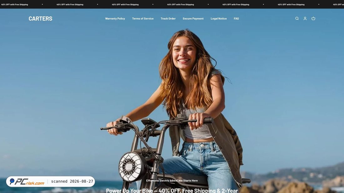 Capture d’écran de cartersbikes.myshopify.com