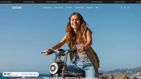 Capture d’écran de cartersbikes.myshopify.com