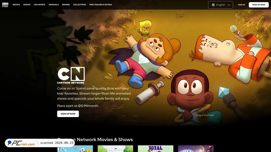 Screenshot of cartoonnetwork.com