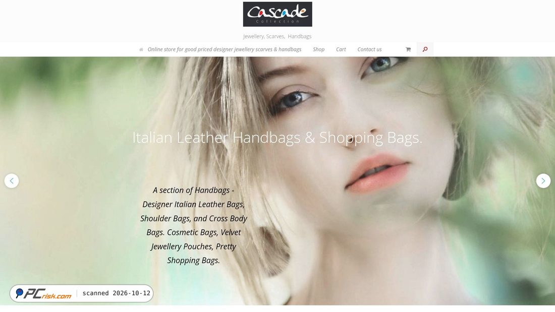 Screenshot van cascade-collection.co.uk