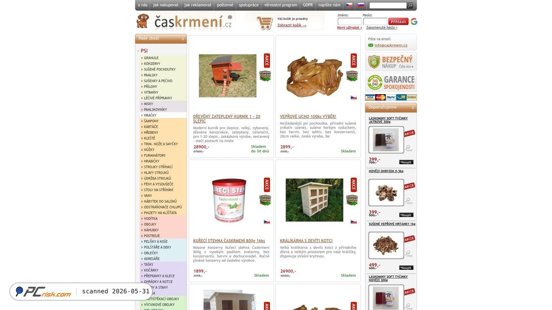 Screenshot von caskrmeni.cz