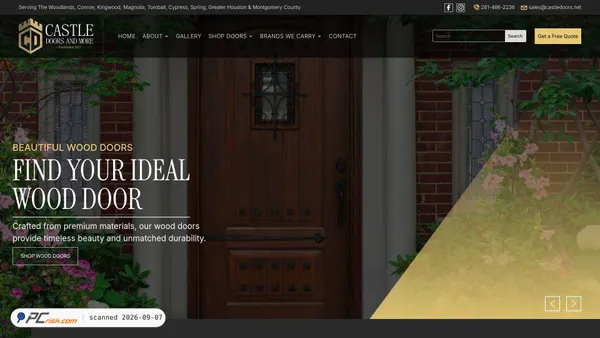 Screenshot di castledoorsandmore.com