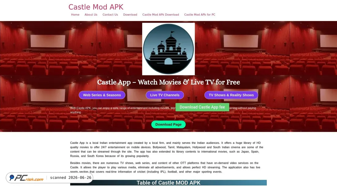 Captura de pantalla de castlemoodapk.com