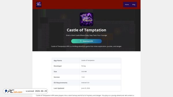 castleoftemptation.org screenshot