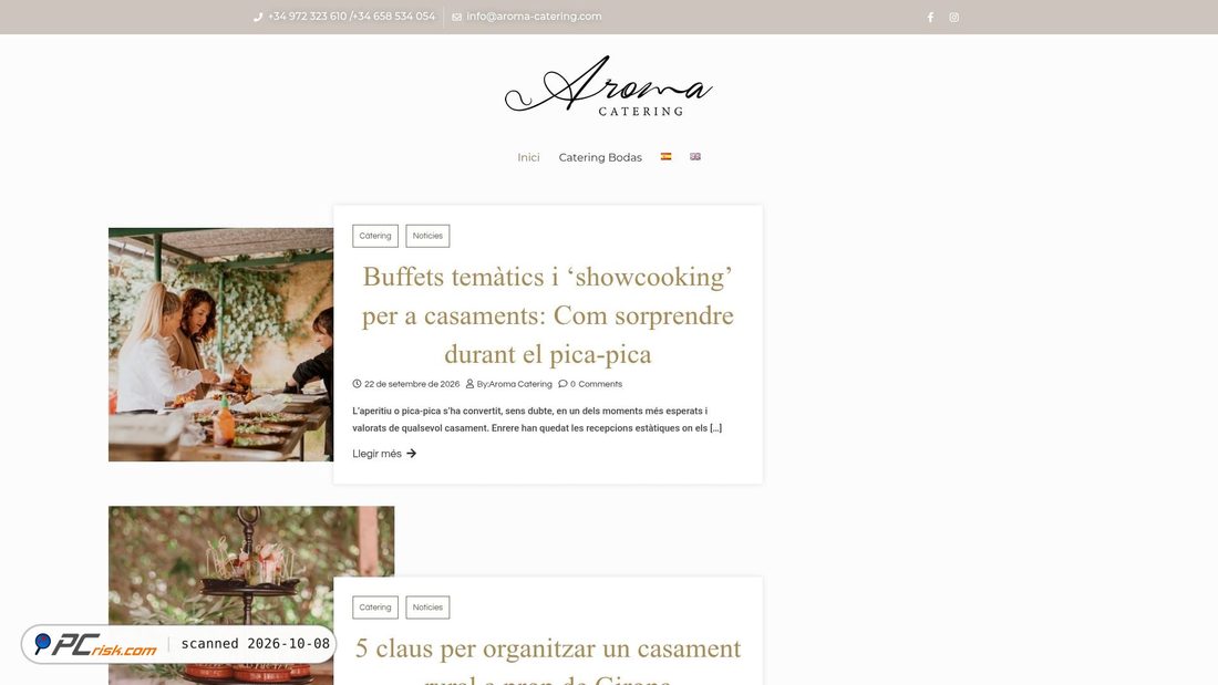 Captura de ecrã de cateringgirona.com