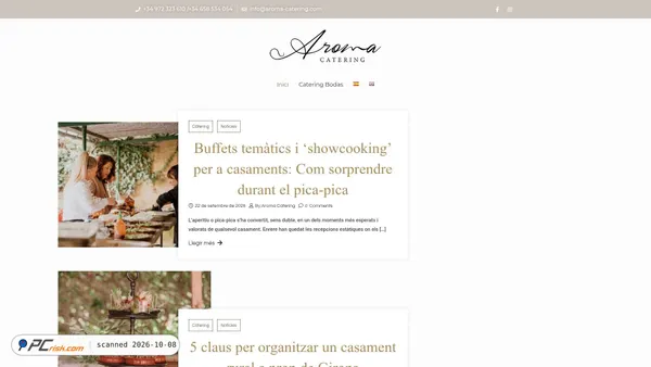 Captura de ecrã de cateringgirona.com
