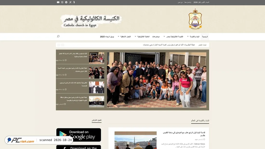 Screenshot von catholic-eg.com
