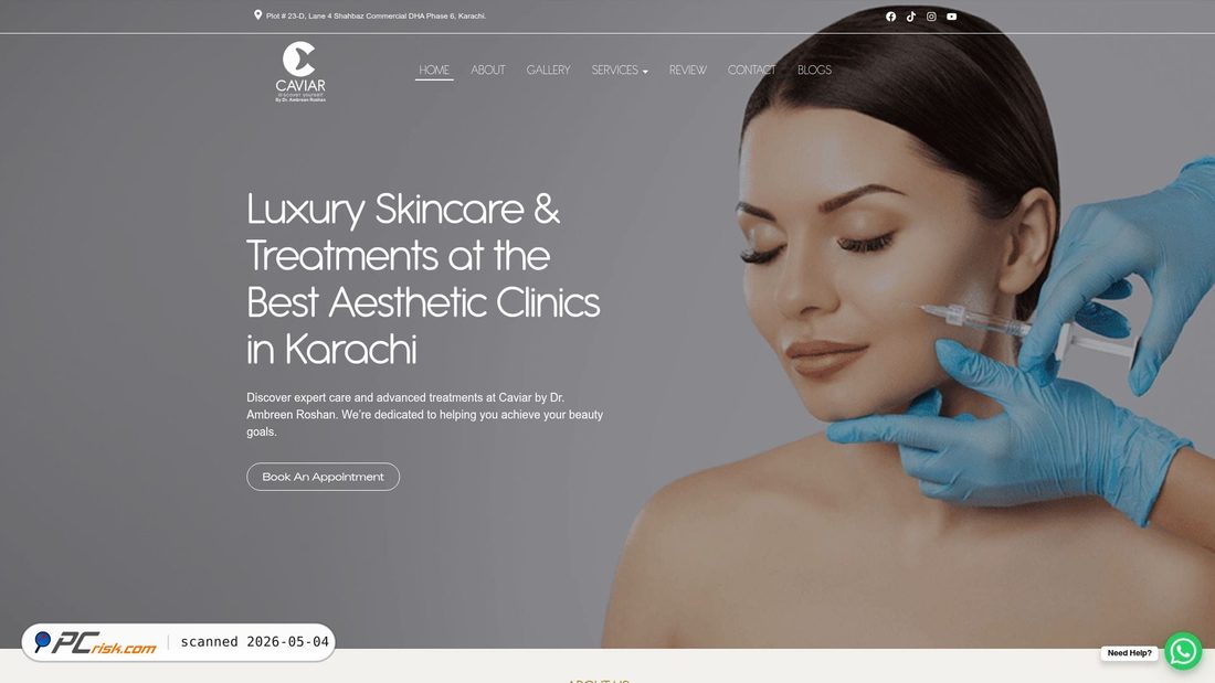 Screenshot di caviar.pk