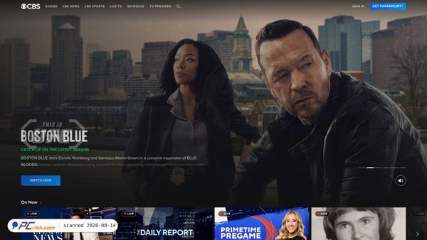 Capture d’écran de cbs.com