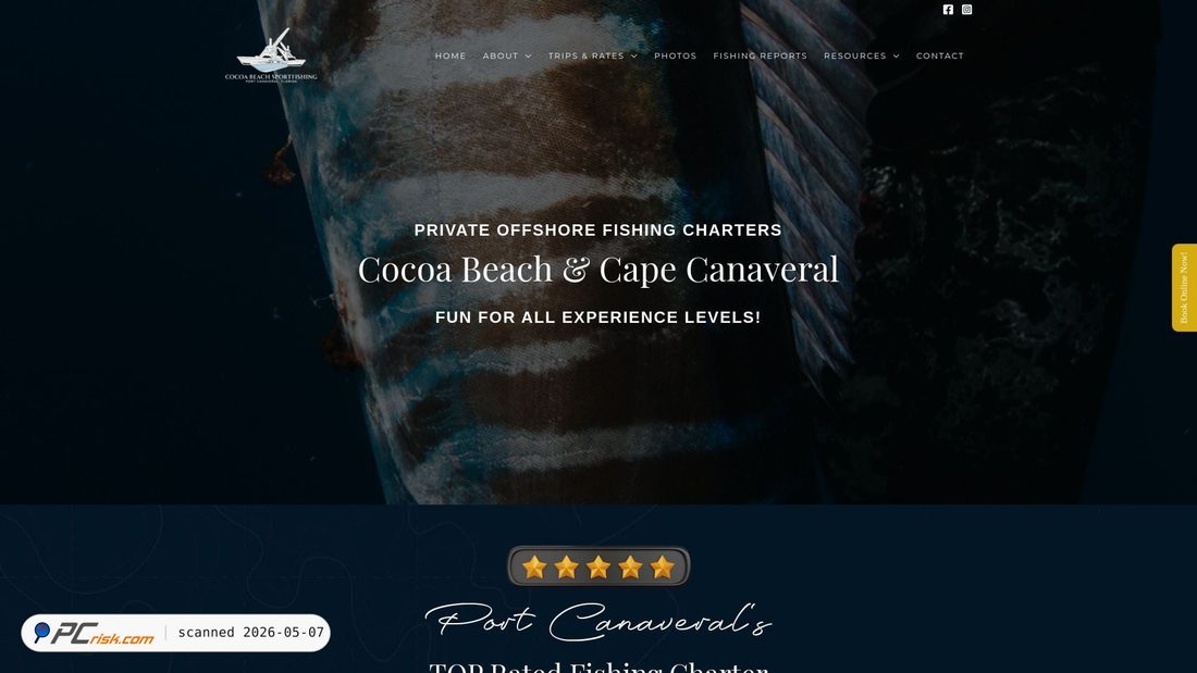 Captura de pantalla de cbsportfishing.com
