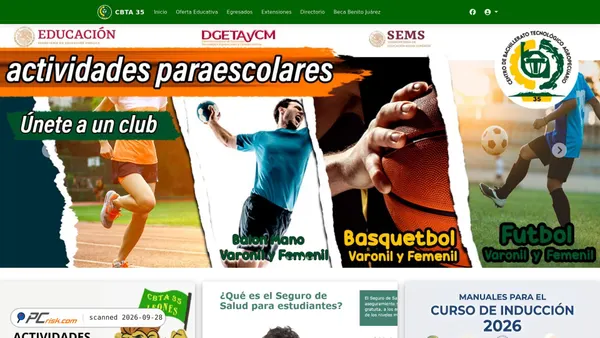 cbta35.edu.mx screenshot