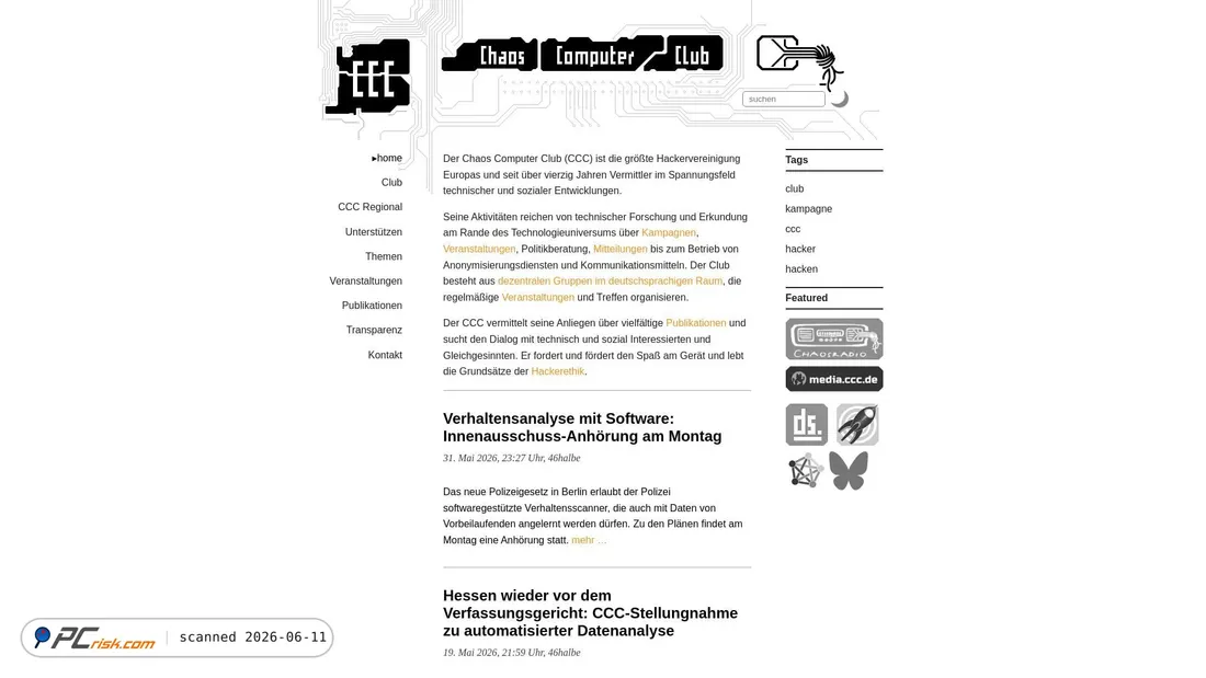 Screenshot of ccc.de
