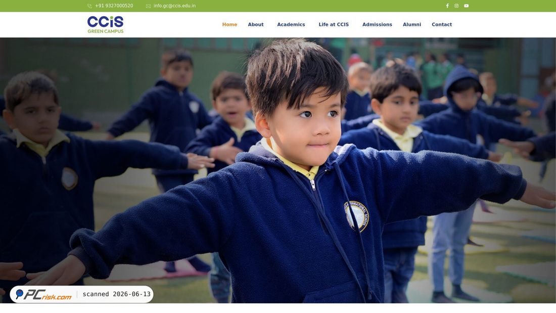 Screenshot of ccis.edu.in