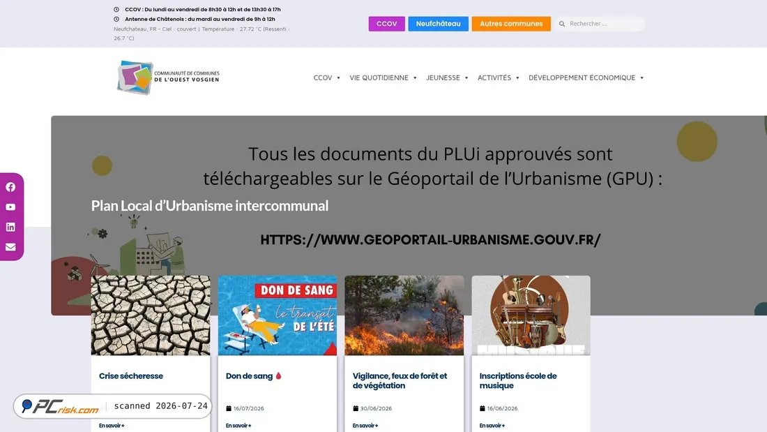 Screenshot of ccov.fr