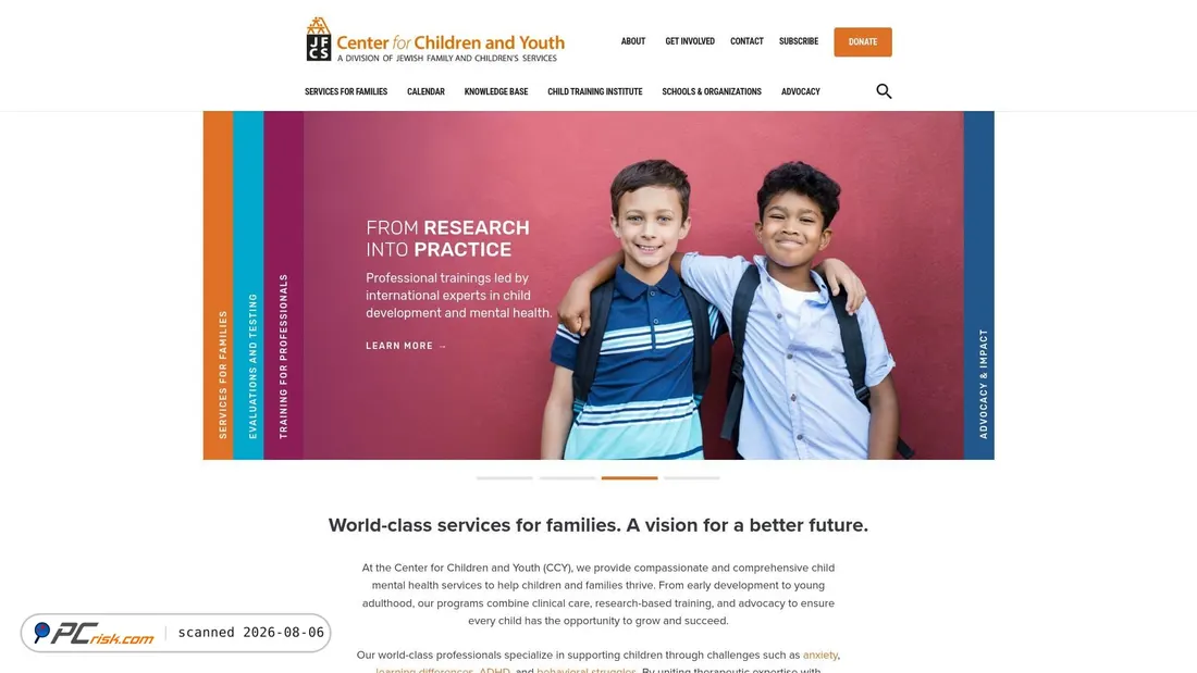 Screenshot of ccy.jfcs.org