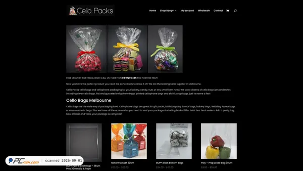 cellopacks.com.au screenshot