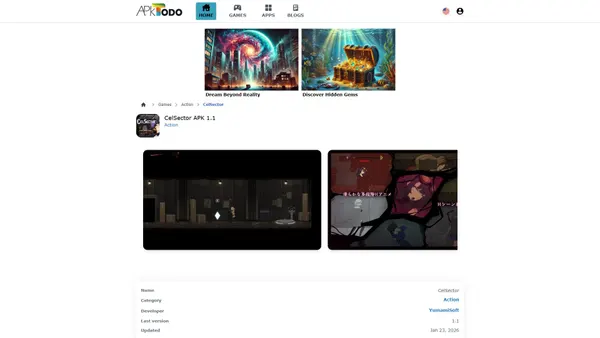 Captura de celsector.apktodo.io