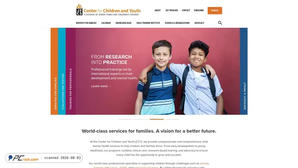 centerforchildrenandyouth.org screenshot