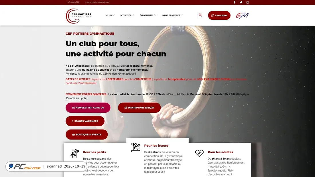 Screenshot of cep-gymnastique.com