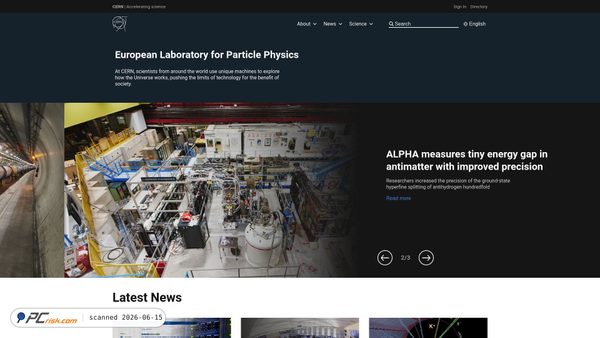cern.ch screenshot