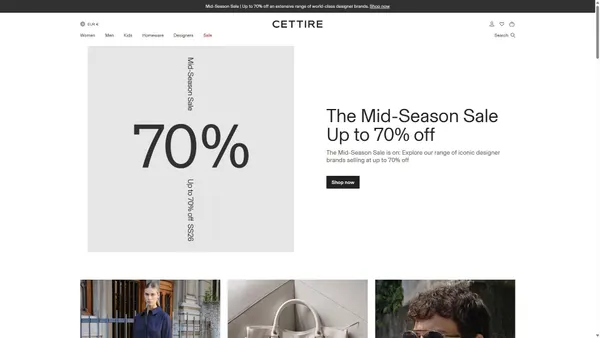 Screenshot di cettire.com