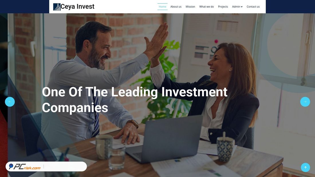 Capture d’écran de ceyainvest.com