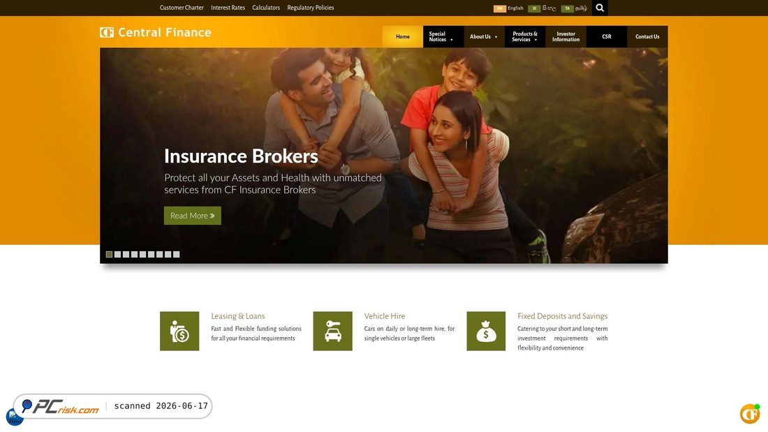 Screenshot of cf.lk