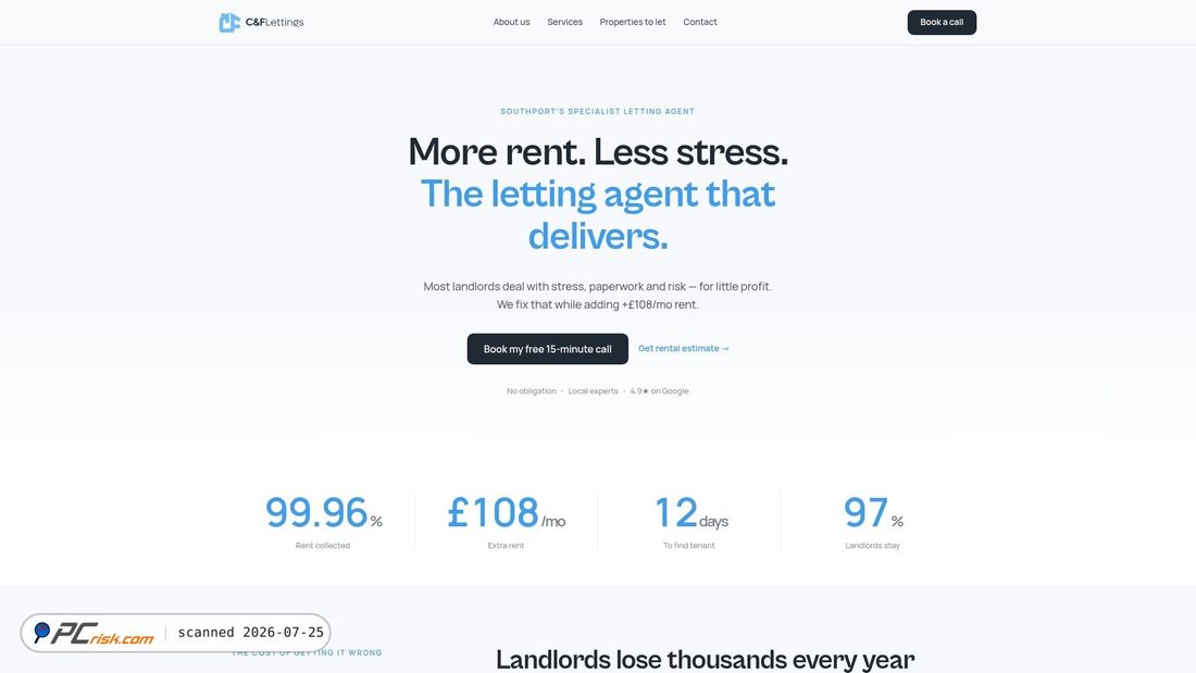 Screenshot of cflettings.co.uk