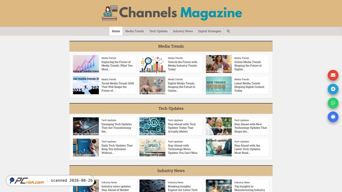 Screenshot von channelsmagazine.com