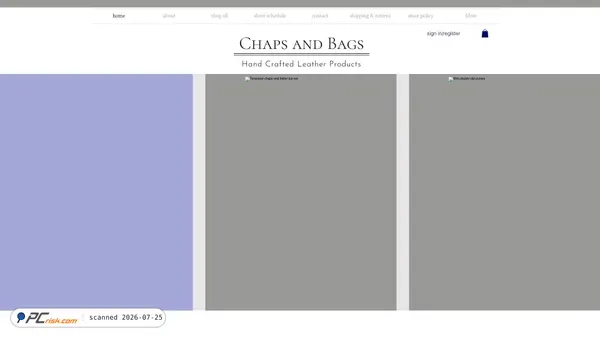 chapsandbags.com screenshot
