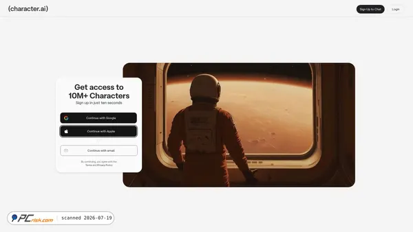 character.ai screenshot