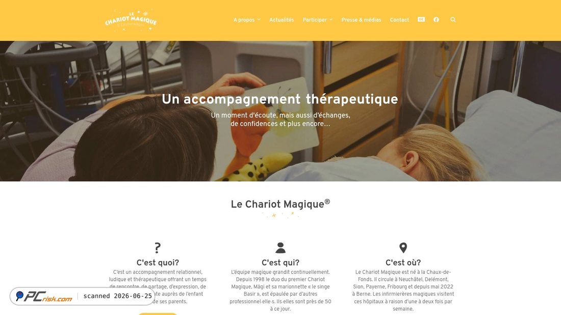 Screenshot of chariotmagique.ch