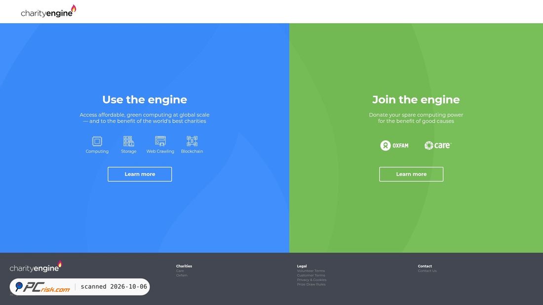 Captura de ecrã de charityengine.com