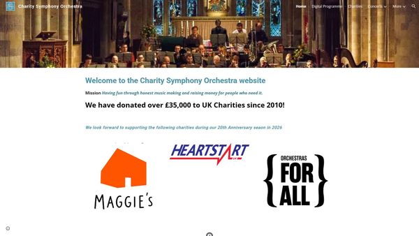 Captura de ecrã de charityso.org.uk