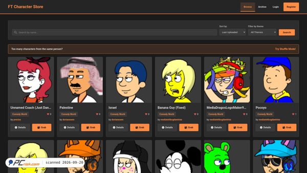 chars.malamations.com screenshot