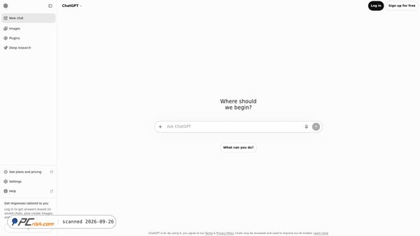 Screenshot van chatgpt.com